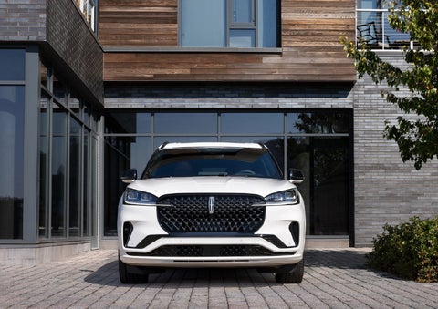The front of a 2026 Lincoln Aviator® SUV is shown. | Krenzen Lincoln in Duluth MN