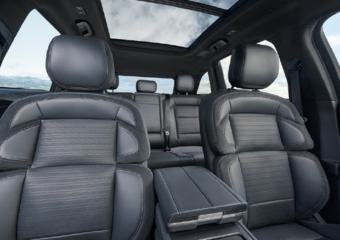 The spacious second row and available panoramic Vista Roof® is shown. | Krenzen Lincoln in Duluth MN