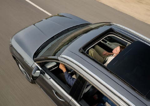 The available panoramic Vista Roof® of a 2027 Lincoln Aviator® SUV is open. | Krenzen Lincoln in Duluth MN