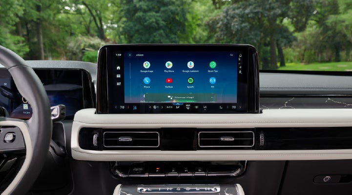 The center touchscreen inside a 2027 Lincoln Aviator® Black Label™ SUV | Krenzen Lincoln in Duluth MN