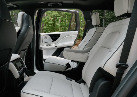 A side view of the second row with captain’s chairs in a 2027 Lincoln Aviator® Black Label™ SUV. | Krenzen Lincoln in Duluth MN